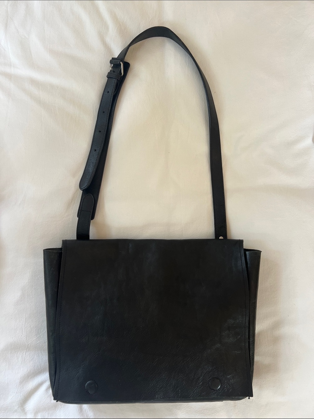 Maison Martin Margiela Black Leather Crossbody Messenger